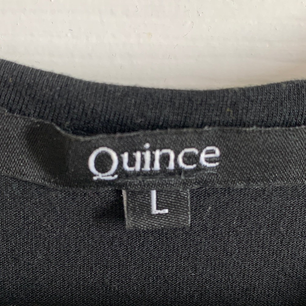 Quince Tencel Jersey Black Sleeveless Maxi Dress with side slit - Picture 3 of 9